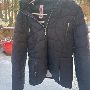 BREACH Women's Italian 100% Goose Down Puffer Jacket w/ Detachable Hood